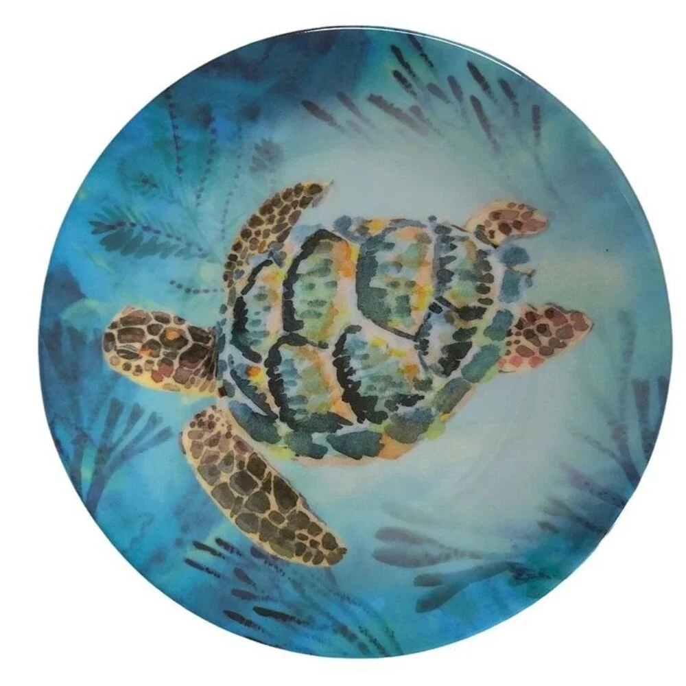 Sea Turtle Melamine Dinner Plates Dishes 11